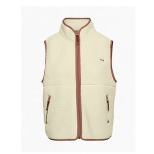 Aritzia TNA Bigfoot Polar Zip Vest in Mullein/Teddy Brown